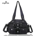 Women's Soft Leather Multipocket Minimalist Hobo(11.25" x 4.3" x 8.5") Crossbody Messenger Bag - Removable Adjustable Strap, Casual Handbag, Everyday Purse, Hobo Crossbody Purses, Casual Bags, Minimalist Crossbody Bag, Handbag Crossbody Bag