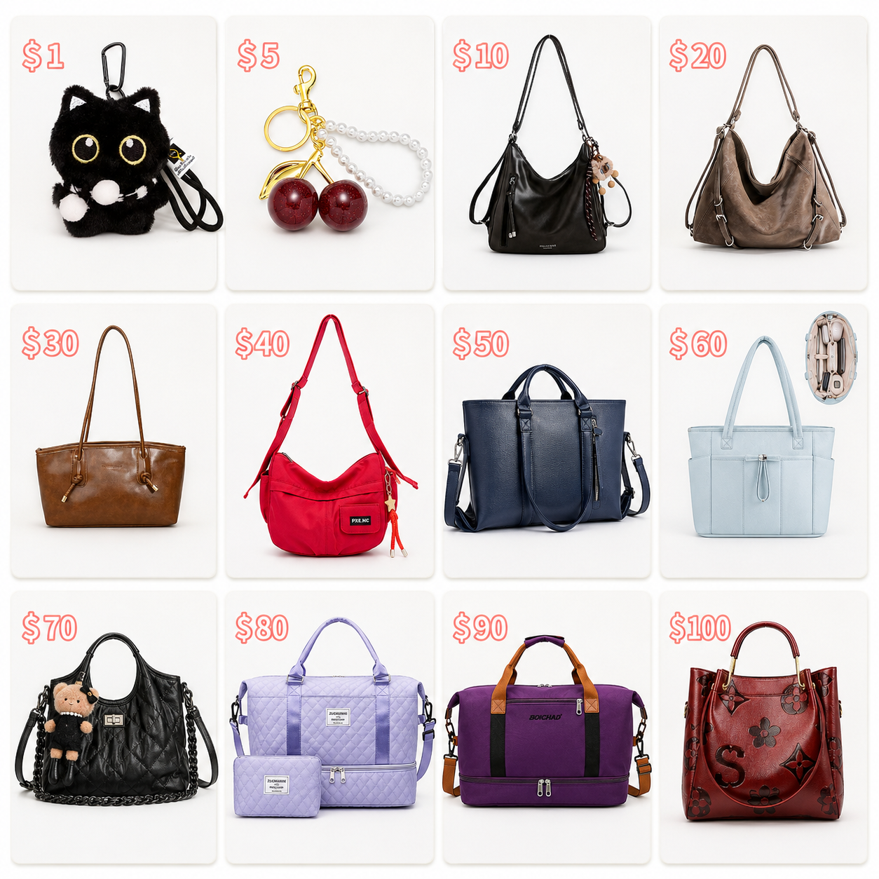 [Closs Bags 】 Fashionable Women's Handbag Sets (arrive about 7-15days)