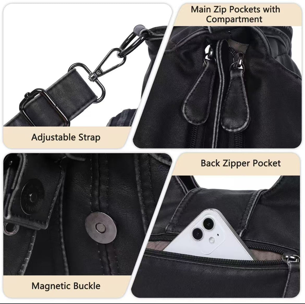 Faux Leather Hobo Bag for Women - Leather Satchel, Crossbody Bag with Adjustable Strap, Handbag Purse, Women's Accessories, Angel Kiss Bag,summervibes Hobo Shoulder Bags Handheld Shoulder Bag everyday bag work bags for women handbags