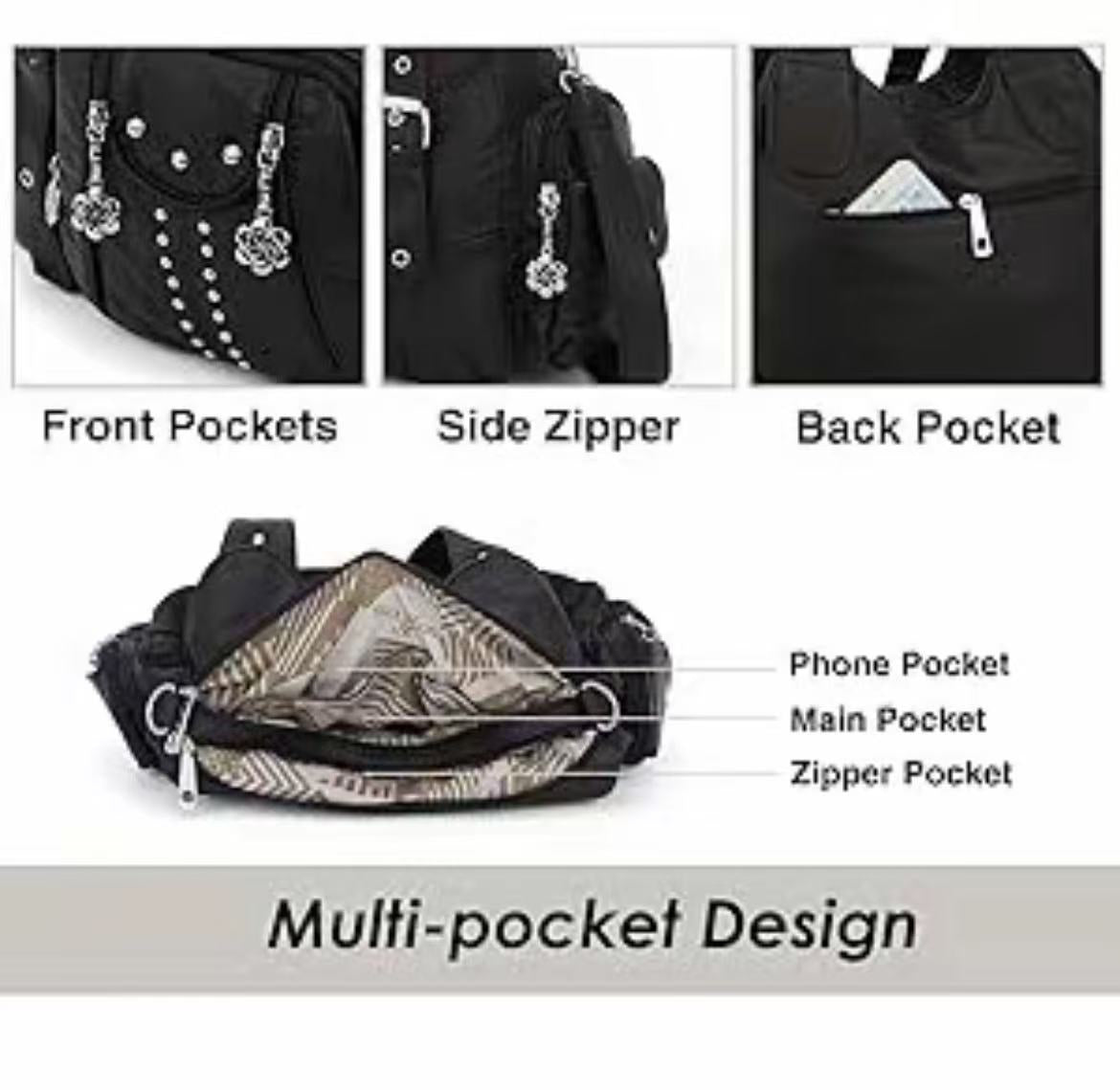 High Quality Fashionable Elegant Large Hobo(13.2" x 4.5" x 10.7") Crossbody Shoulder Bag for Women - Soft PU Leather, Adjustable Shoulder Strap, Multiple Pockets, Anti-Theft Back Zipper, Casual Hobo Crossbody Purse, Crossbody Shoulder Bags