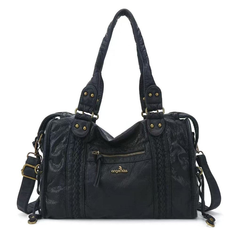 Bag for Women, Vegan Leather Hobo Satchel, Large 15.3"x6.6"x11.4" Tote Purse Shoulder Bag