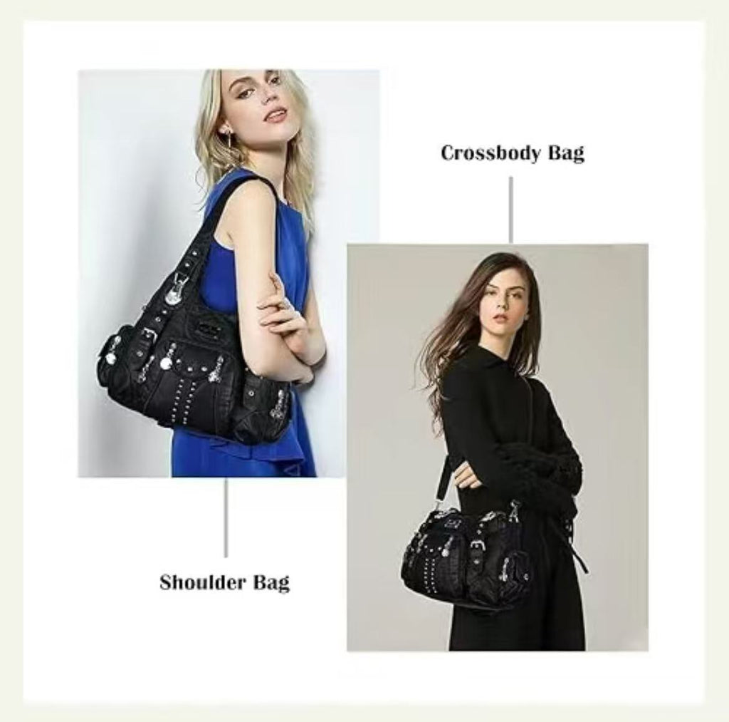 High Quality Fashionable Elegant Large Hobo(13.2" x 4.5" x 10.7") Crossbody Shoulder Bag for Women - Soft PU Leather, Adjustable Shoulder Strap, Multiple Pockets, Anti-Theft Back Zipper, Casual Hobo Crossbody Purse, Crossbody Shoulder Bags