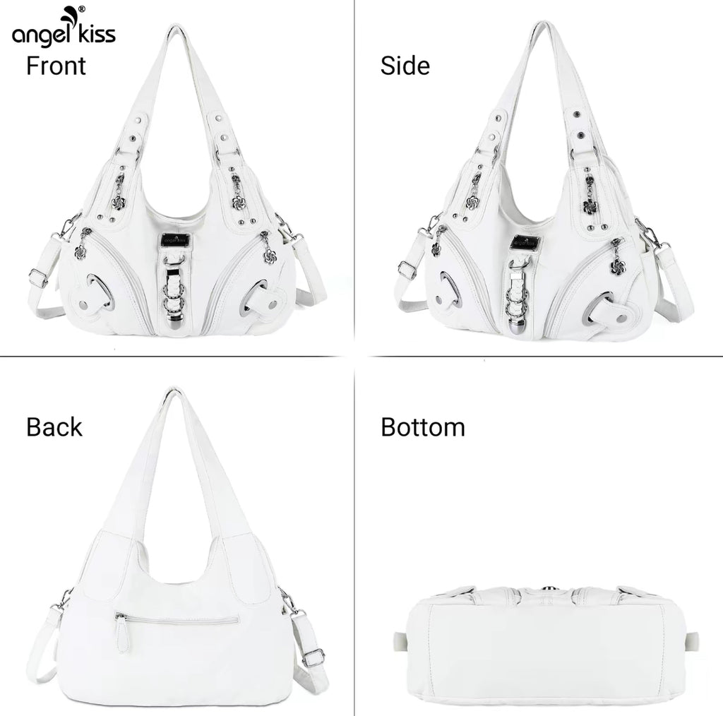 Vintage Crossbody Bag(14" x 5" x 13") - PU Hobo Tote Satchel, Lightweight Elegant Convertible Shoulder Bag, Stylish Women's Commuter Accessory, Ideal for Summer Daily Use & Mother's Day Gifts, Stylish Crossbody Bags, Convertible Shoulder Bags