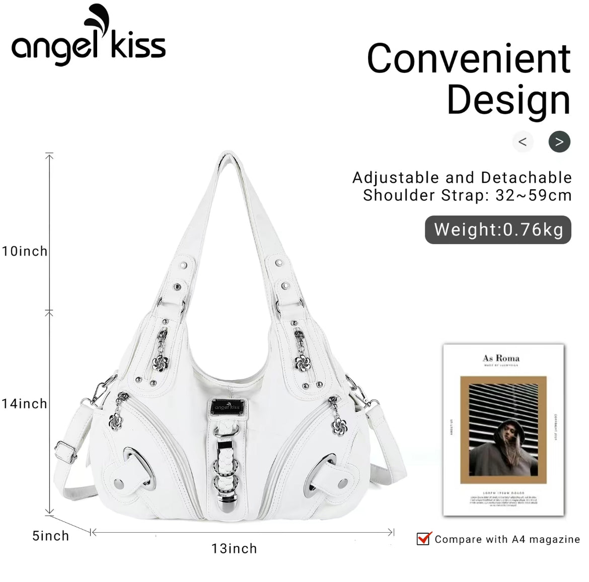 Vintage Crossbody Bag(14" x 5" x 13") - PU Hobo Tote Satchel, Lightweight Elegant Convertible Shoulder Bag, Stylish Women's Commuter Accessory, Ideal for Summer Daily Use & Mother's Day Gifts, Stylish Crossbody Bags, Convertible Shoulder Bags