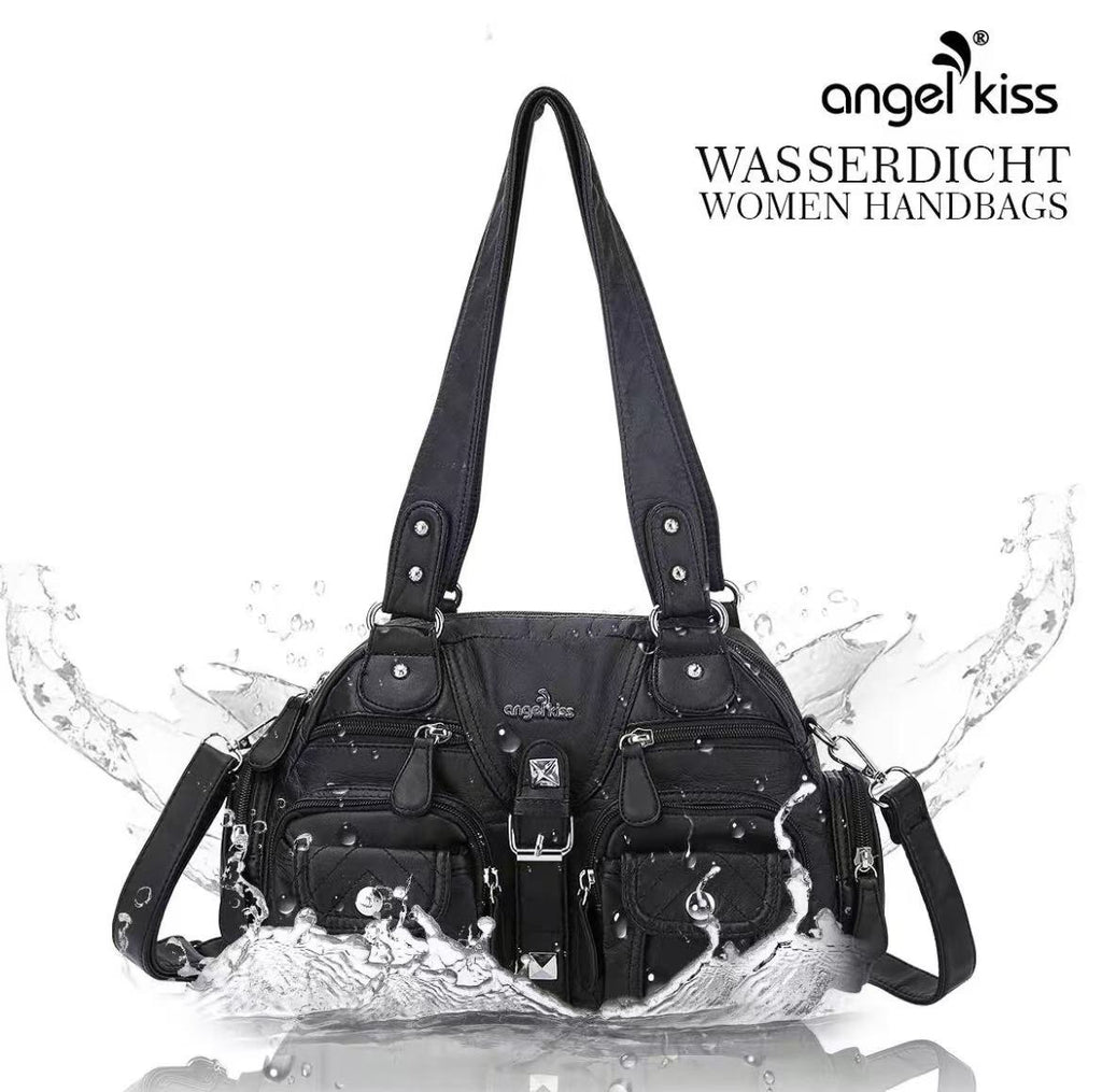 Women's Soft Leather Multipocket Minimalist Hobo(11.25" x 4.3" x 8.5") Crossbody Messenger Bag - Removable Adjustable Strap, Casual Handbag, Everyday Purse, Hobo Crossbody Purses, Casual Bags, Minimalist Crossbody Bag, Handbag Crossbody Bag